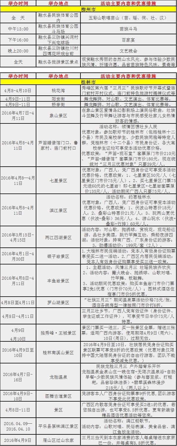 桂林三月三活动